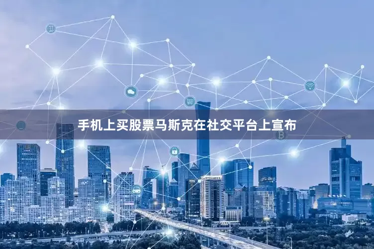手机上买股票马斯克在社交平台上宣布