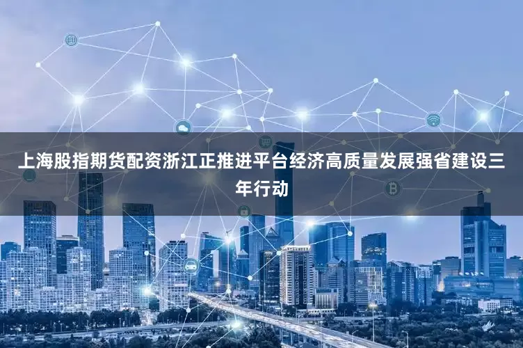 上海股指期货配资浙江正推进平台经济高质量发展强省建设三年行动